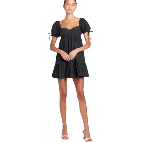 Amanda Uprichard Women’s Size Large Sicily Mini Black Dress Made In USA - Picture 2 of 15